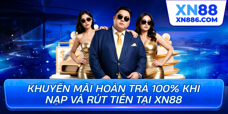 Khuyến mãi hoàn trả 100% khi nạp và rút tiền tại xn88